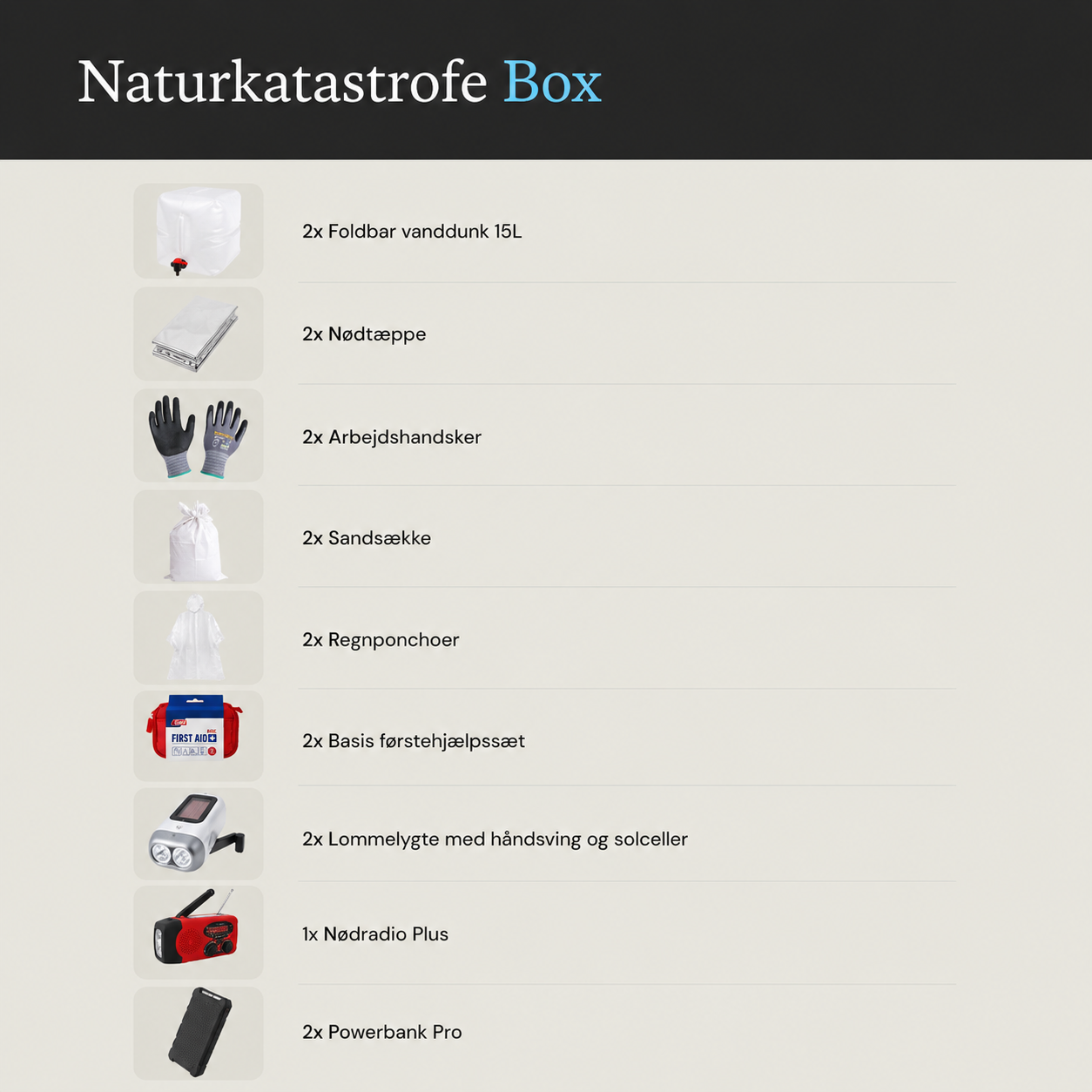 Naturkatastrofe Box (1 person)